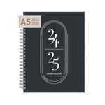 Rileys Agenda Planner 2024 2025 - Planificateur hebdomadaire et Mensuel - Carnet de Note et Weekly Planner de 18 mois | Couverture souple, double reliure 20,3 x 15,2 cm (Noir, 20,3 x 15,2 cm (FR))