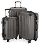 HAUPTSTADTKOFFER - Spree - Set de 3 valises, Bagages rigides, ABS, TSA, extensible, extra léger, 4 roues, (S M & L), Graphite