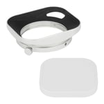 Haoge LH-M36W Square Metal Lens Hood Hollow Out Designed with Metal Cap for Leica Summicron 35mm f2, Summicron M 35mm f2, Summicron-M 35mm f2 ASPH and Elmarit-M 28mm f2.8 ASPH Lens Silver