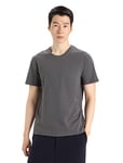 Icebreaker - Hommes Natural Blend Central Classic Slim Fit T-Shirt - pour Tous Les Jours, la Gym et l'entraînement - Mousson, M