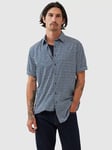 Rodd & Gunn Yates Printed Cotton Regular Fit Short Sleeves Shirt, Indigo