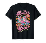 Cool Roller Skating Skate Girl 1970s Retro Roller Girl T-Shirt