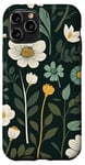 Coque pour iPhone 11 Pro Vert botanique floral vintage jardin bohème