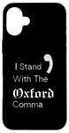 iPhone 16 Plus Oxford Comma Funny English Grammar Case