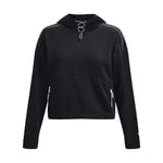 Women's Under Armour UA Journey Fleece Pullover Hoodie in Black