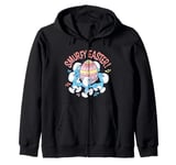 The Smurfs Smurfy Easter Dancing Around Egg Zip Hoodie