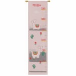 Vervaco Point De Croix Compté Kit DIY Cadeau Mesure De La Hauteur Enfant LAMA Tableau Complet Kit De Broderie Loisir Créatif Maison Décoration ca. 18 x 70 cm Cross Stitch Height Chart