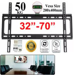 TV Wall Bracket Mount Fixed Slim for 32 40 42 50 55 60 65 70 Inch Plasma LED LCD