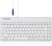 Periboard-409Pw Pb-409Pwus-11829 Mini Clavier Filaire Ps2 Blanc 31,4 X 14,6 X 2 Cm