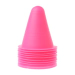 10 st Skate Marker Cones Rull Fotboll Fotboll Träningsutrustning Markeringscup Pink