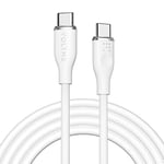 VOLTME USB C to USB C Cable, 60W USB C Charger Cable (6ft/1.8m), Type C Charging Cable Fast Charge for iPad Mini 6, iPad Pro 2020, iPad Air 4, MacBook Pro 2020, Galaxy S21, Switch, Pixel, LG, White