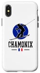 Coque pour iPhone X/XS Chamonix Station de Ski Alpes Françaises Montagne France Alpine