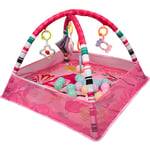 3 en 1 Tapis de jeu de jouet de bebe de support de remise en forme de cloture multifonctionnel Tapis d'Éveil Tapis de Jeu Bébé avec 18 balles