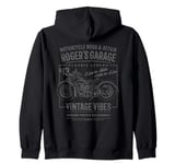 Roger's Garage Motorcycle Design for the Name Roger Zip Hoodie