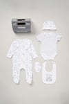 Rock A Bye Baby Unisex Cotton 5-Piece Gift Set - White - Size 0-3M