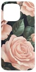 Coque pour iPhone 15 Pro Max Blush Rose Bloom Dark Garden Design