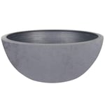 EDA - Vasque Basalt'Up 25 cm - 3,3 L - Décor Imitation Béton - Ø 24,5 x H.10,5 cm - Gris béton