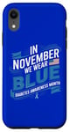 Coque pour iPhone XR En novembre, nous portons le drapeau américain bleu de