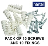 10 x NYLON PLASTERBOARD FIXINGS SELF DRILL CAVITY WALL SPEED ANCHOR PLUGS SCREWS