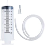 Grand tube de seringue 500ML Seringue en plastique avec bouchon convertisseur de tube pour applicateur de colle liquide Huile Blanc