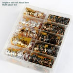 10 ST Förgyllning Flake Roll Fragment Glittrig imitation Guld/Sliver Folie Mesh Dekor Nail Art gold