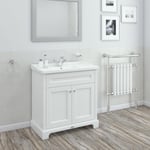 Meuble lavabo avec plan vasque – 80 cm – Choix de finition et du nombre de trous pour la robinetterie – RAK Washington x Hudson Reed