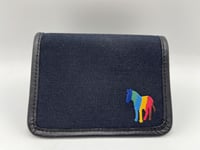 PS Paul Smith Zebra Stripe Navy Billfold Coin Credit Card Wallet