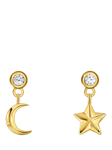 THOMAS SABO Moon & Star Cubic Zirconia Drop Earrings