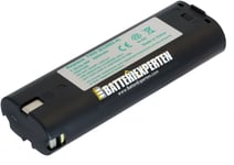 Kompatibelt med Makita 6710DW, 7.2V, 3000 mAh