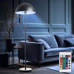 Lampadaire Luminaire de Salon RGB LED Télécommande Dimmable Aluminium Gris