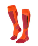 FALKE Men's SK2 Intermediate M KH Wool Warm Thick 1 Pair Skiing Socks, Orange (Flash Orange 8288), 11-12.5