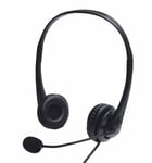 Lightweight USB Headset with Headphones & Microphone - Black