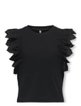 Kogbetty Life S/S Frill Top Jrs Tops T-shirts Sleeveless Black Kids Only