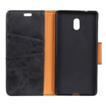 Mipcase Flip Phone Cover for Nokia 3, Leather Case Business Wallet Case with [Card Slots], Kickstand Phone Cover Magnetic Closure Phone Case for Nokia 3 (Black)