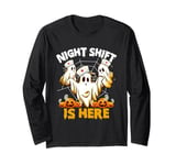 Nurse Ghost Jack O Lantern Halloween Night Shift Is Here Long Sleeve T-Shirt