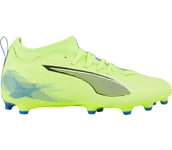 Ultra 5 Match FG/AG JR fotbollsskor Dam Fizzy Apple-PUMA White-Bluemazing 3.5