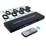 Commutateur Kvm Switch Hdmi 8 Ports, 4K Hdmi Usb Kvm Switch, Pour Brancher 8 Pc Sur 1 Écran Hd Et Clavier Souris Scanner Imprimeur, 8 Câbles 2-En-1 Inclus[PCZ230150]