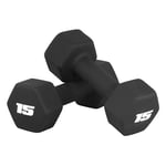 CAP Barbell Neoprene Dumbbell Weights, 15 lb Pair, Black