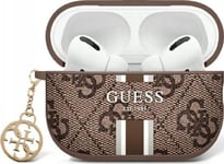 Guess Guess Guap2p4rpsw Airpods Pro 2 (2022/2023) Cover Brown/Brown 4G Printed Stripes Charm