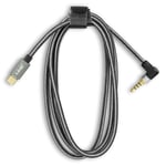 Câble USB-C vers Jack 3.5mm 4 Broches Mâle Connecteur Coudé Nylon 1.5m LinQ Noir