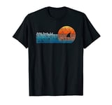 Vintage Pebble Beach, CA Retro 80s Shark Fin Sunset T-Shirt