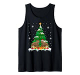 Tortoise Christmas Tree Lights Santa Reindeer Xmas PJs Tank Top