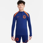 Nederland Treningsgenser Dri-fit Strike Drill - Navy/oransje Barn - Nike, størrelse M: 137-147 cm