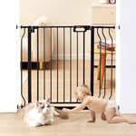 VEVOR Barrière de Sécurité Extensible 75-99 cm Hauteur de 76 cm Barrière d'Escalier à Fermeture Automatique sans Perçage Grande Ouverture 533 mm à 180° Clôtures Enfants et Chiens pour Couloir Noir