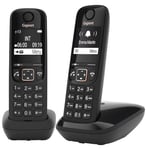 Gigaset ALLROUNDER Duo - 2 Cordless phones - Large, high-contrast display - Brilliant audio quality - Customisable sound profiles - Hands-free talking - Call blocking, black