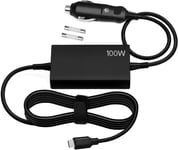 Chargeur Voiture Usb-C 100W Pour Dell Latitude Dell Precision Dell Xps Macbook Pro 15 16 13 Elitebook Spectre X360 Ordinateur Portable Chargeur 100W 90W 87W 96W[Q261]