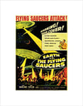 Wee Blue Coo Film Movie Sci Fi Earth Vs Flying Saucers Attack Taylor Marlowe Wall Art Print