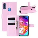 Samsung Classic Galaxy A20s flip kotelot - Pinkki