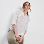 CREEKS - blouse manches 3/4 ecru femme