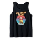 Too Angry To Die Funny Retro Video Game Pixelated Design Tank Top